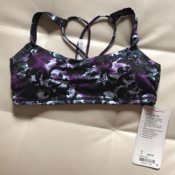 NWT SAQP LULULEMON FREE TO BE BRA BLACK - - Size 8 - Picture 2 of 8